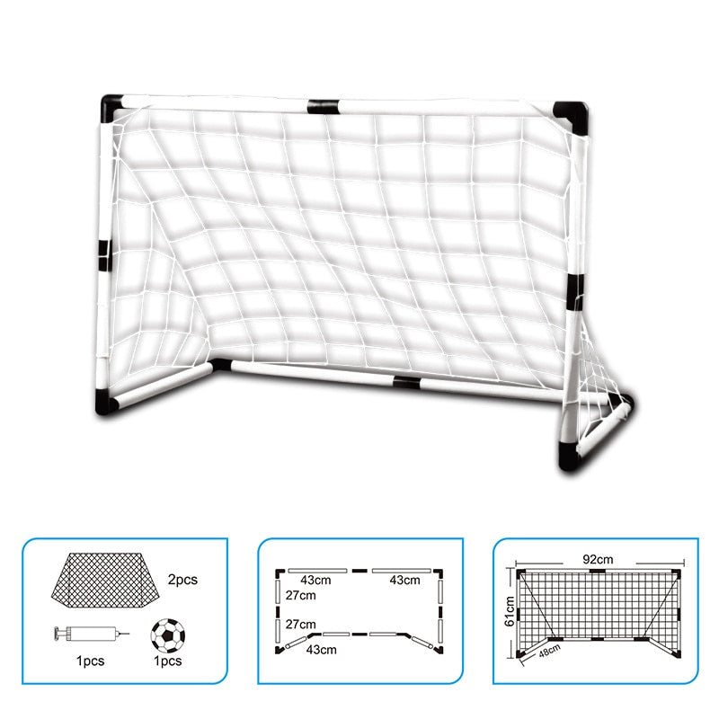 2Pcs Mini football ball Soccer Goal Folding Post football net + Pump Kids Sport Indoor Outdoor Games Toys Kids soccer ball Goal