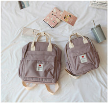 Load image into Gallery viewer, South Korea lovely ins soft bag female student Japanese Harajuku backpack small fresh ulzzang purple backpack