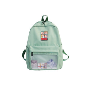 Menghuo Cute Clear Transparent Women Backpacks PVC Student Schoolbags Fashion Teenage Girls Bags for School Backpack New Mochila