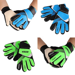 Full Finger Goalie Gloves Boys Girls Rubber Anti Slip Wrist Wrap Soccer Football Apparel Accessories For Goalkeeper For Children