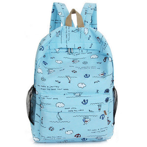 Cute children's bag cartoon print girl backpack fashion new portable travel shoulder bag