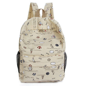 Cute children's bag cartoon print girl backpack fashion new portable travel shoulder bag