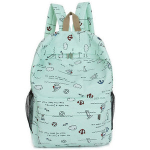 Cute children's bag cartoon print girl backpack fashion new portable travel shoulder bag