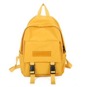 Hot New Fashion Backpack Solid Color School Bags For Teenage Girl Casual Travel Backpack Big Capacity Canvas Bag Women Bagpack