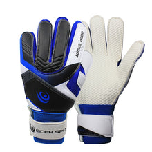 Load image into Gallery viewer, Youth football match with goal keeper gloves thick latex non-slip gloves  training gloves Football supplies