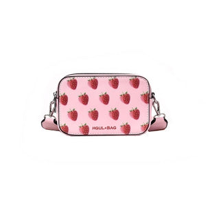 Litthing Fruit Avocado Handbag Small Box Shape Shoulder Bag Pink Strawberry Crossbody Bag Watermelon Bag Fashion Messenger Bag