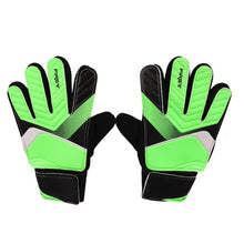 Load image into Gallery viewer, Full Finger Goalie Gloves Boy Girl Kids Children Rubber Anti Slip Wrist Wrap Soccer Football Apparel Accessories For Goalkeeper