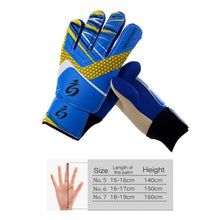 Load image into Gallery viewer, Kids Football Soccer Goalkeeper Anti-Slip Training Gloves Breathable Gloves with Leg Guard Protector