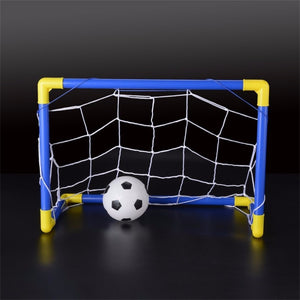 Folding Mini Football Soccer Goal Post Net Set with Pump Kids Sport Indoor Outdoor Games Toys Child Birthday Gift Plastic