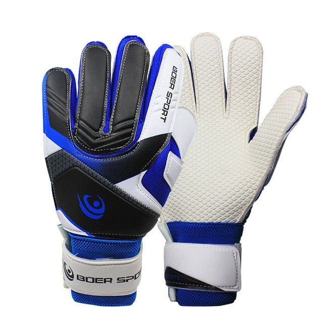 Teenager Men's Professional Goalkeeper Anti-skid 5 Finger Protection Gloves Thickened Latex Soccer Football Goalie Goal Gloves