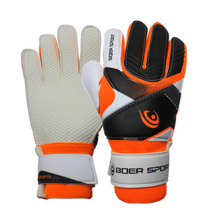 Teenager Men's Professional Goalkeeper Anti-skid 5 Finger Protection Gloves Thickened Latex Soccer Football Goalie Goal Gloves