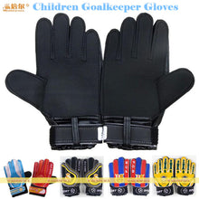 Load image into Gallery viewer, Children Football Fans Goalkeeper Gloves,Non-slip Foaming PU Leather Soccer Gloves,Suitable for 7-15 age Boys Goalie Gloves