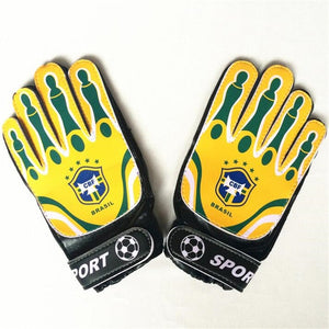 Children Football Fans Goalkeeper Gloves,Non-slip Foaming PU Leather Soccer Gloves,Suitable for 7-15 age Boys Goalie Gloves