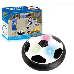 Floating LED Football Toys Air Power Soccer Disc Hovering Football Game Light Toy Flashing Ball Toys with Soccer goals