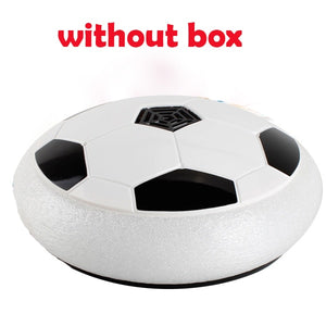 Floating LED Football Toys Air Power Soccer Disc Hovering Football Game Light Toy Flashing Ball Toys with Soccer goals