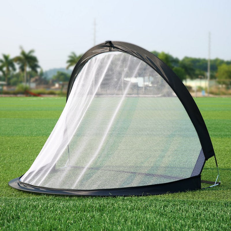 2Piece Soccer Football Goal Net Folding Black Training Goal Net Tent Kids Indoor Outdoor Play Toy