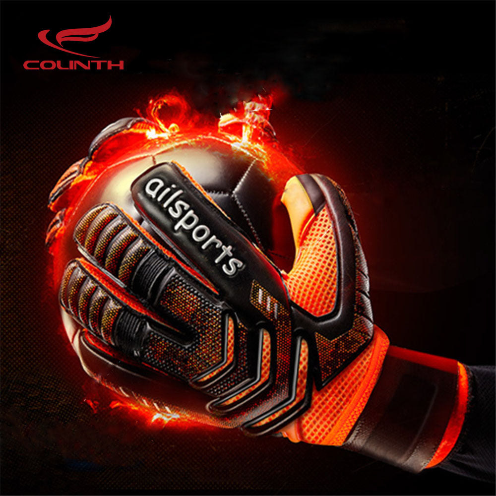 Men Professional Football Goalkeeper Gloves Finger Protection Goal Thickened Latex Soccer Gloves for futbol futebol Goalkeeper