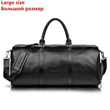 Load image into Gallery viewer, BOSTANTEN Big Large Genuine Leather Men Travel Bags Overnight Duffel Bag Weekend Travel Huge Tote Bags Crossbody Travel Bags