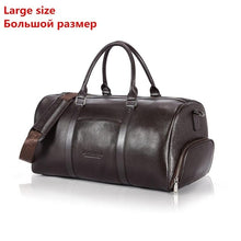 Load image into Gallery viewer, BOSTANTEN Big Large Genuine Leather Men Travel Bags Overnight Duffel Bag Weekend Travel Huge Tote Bags Crossbody Travel Bags