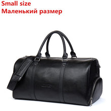 Load image into Gallery viewer, BOSTANTEN Big Large Genuine Leather Men Travel Bags Overnight Duffel Bag Weekend Travel Huge Tote Bags Crossbody Travel Bags
