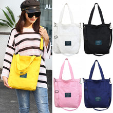 Load image into Gallery viewer, Canvas Handbag Women Shoulder Bag with Removable Strap Multi Pockets Crossbody Wear Resistant Casual Fashion Zipper Bag #1114