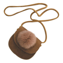 Load image into Gallery viewer, FGGS New Children Girls Cute Hairball Leather Messenger Bag Handbag Shoulder Bag for Baby Girls Mini Crossbody Bag