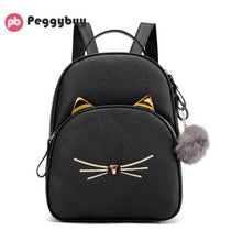 Load image into Gallery viewer, Fashion Women Backpack Mini Soft Touch Multi-Function Backpack Female Ladies Shoulder Bag Cartoon Cat Square bagpack plecak 2019