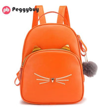 Load image into Gallery viewer, Fashion Women Backpack Mini Soft Touch Multi-Function Backpack Female Ladies Shoulder Bag Cartoon Cat Square bagpack plecak 2019