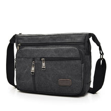 Load image into Gallery viewer, Large Capacity Fashion Casual Men&#39;s Shoulder Bag Canvas Shoulder Crossbody Bags Single Strap Solid Zipper Female Flep Bag