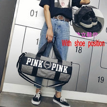 Load image into Gallery viewer, 2019 Men Women Travel Bag Shoulder Bag  Portable Large capacity waterproof Pink Women Handbag duffel Bag VS bag Weekend package